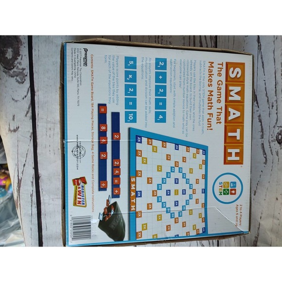 Pressman Smath Fun Math Skill Building Educational Game For 2-4 Players Ages 6+ - Picture 8 of 9